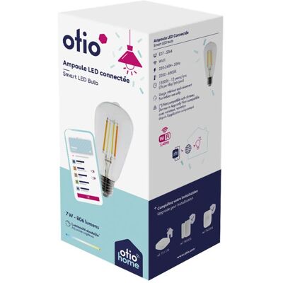 Ampoule connectée WIFI LED E27 7W - Otio - Publicité Ampoule connectée WIFI LED E27 7W - Otio - Publicité