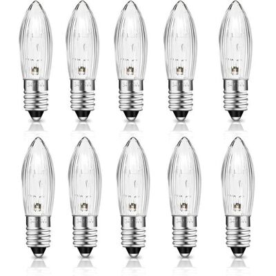 Ampoule E10 34V 3W Bougie avec 7 Points de Combustion Ampoules de rechange 30LM Blanc Chaud 2700K Lot de 10 - Publicité Ampoule E10 34V 3W Bougie avec 7 Points de Combustion Ampoules de rechange 30LM Blanc Chaud 2700K Lot de 10 - Publicité