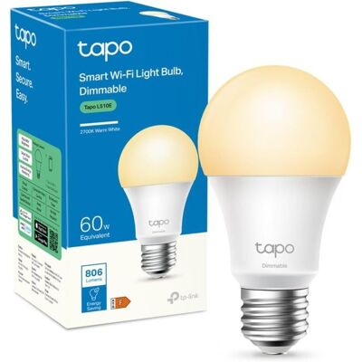 TP-Link Tapo Ampoule Connectée Wifi Ampoule LED E27 Blanc Chaud compatible avec Alexa Google Home et Siri Tapo L510E Blanc - Publicité TP-Link Tapo Ampoule Connectée Wifi Ampoule LED E27 Blanc Chaud compatible avec Alexa Google Home et Siri Tapo L510E Blanc - Publicité