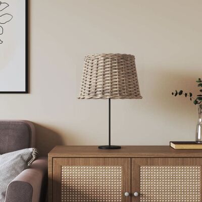 Abat-jour en osier - vidaXL - Ø40x26 cm - Brun - Support en fer - Convient aux ampoules E27 - Multifonctionnel Marron - Publicité Abat-jour en osier - vidaXL - Ø40x26 cm - Brun - Support en fer - Convient aux ampoules E27 - Multifonctionnel Marron - Publicité