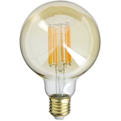 XANLITE Ampoule Filament LED déco verre ambré G95 culot E27 1521 Lumens conso. 15W (equivalence 100W) Blanc chaud Blanc - Publicité XANLITE Ampoule Filament LED déco verre ambré G95 culot E27 1521 Lumens conso. 15W (equivalence 100W) Blanc chaud Blanc - Publicité