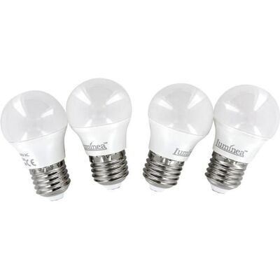 Ampoule LED - LUMINEA - E27 - 3 W - Blanc chaud - Lot de 4 ampoules Blanc - Publicité Ampoule LED - LUMINEA - E27 - 3 W - Blanc chaud - Lot de 4 ampoules Blanc - Publicité