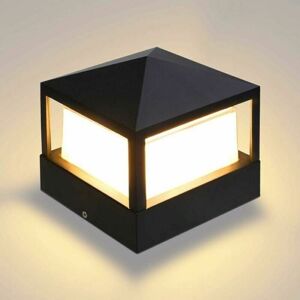 ZEAICOS Lampadaire pilier portail lumière extérieure colonne lumineuse villa IP65 étanche aluminium jardin paysage pelouse portail Label Noir - Publicité ZEAICOS Lampadaire pilier portail lumière extérieure colonne lumineuse villa IP65 étanche aluminium jardin paysage pelouse portail Label Noir - Publicité
