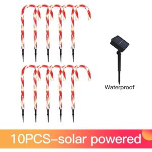 Lampadaire extérieurLampe LED solaire imperméable en forme de canne à sucre luminaire décoratif dextérieur idéal -10PCS-Solar -B Rouge - Publicité Lampadaire extérieurLampe LED solaire imperméable en forme de canne à sucre luminaire décoratif dextérieur idéal -10PCS-Solar -B Rouge - Publicité
