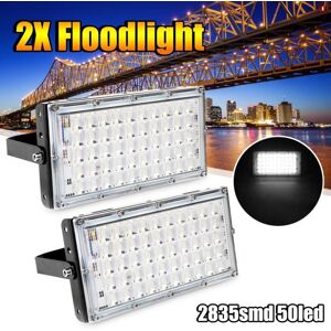 Projecteur - TEMPSA - 2 Pcs 50W 50 LED - Éclairage Extérieur Jardin Sécurité IP65 - Noir Noir - Publicité Projecteur - TEMPSA - 2 Pcs 50W 50 LED - Éclairage Extérieur Jardin Sécurité IP65 - Noir Noir - Publicité