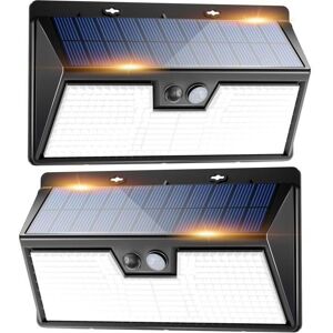 MARQUE GÉNÉRALE 318 LED Lampe Solaire Extérieur Détecteur de Mouvement【Lot de 2】 Lumière Étanche Sans Fil 3 Modes Spot LED Coul APPLIQUE EXTERIEURE Noir - Publicité MARQUE GÉNÉRALE 318 LED Lampe Solaire Extérieur Détecteur de Mouvement【Lot de 2】 Lumière Étanche Sans Fil 3 Modes Spot LED Coul APPLIQUE EXTERIEURE Noir - Publicité