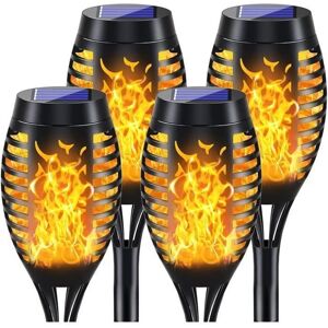 Lampe Solaire Extérieur - RIWILL - 4 PACK - 12 LED - Étanche IP65 - Hauteur 50CM Noir - Publicité Lampe Solaire Extérieur - RIWILL - 4 PACK - 12 LED - Étanche IP65 - Hauteur 50CM Noir - Publicité