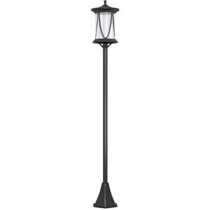 NOBRAND Lampadaire solaire LED extérieur IP44 ABS 127H cm blanc froid capteur lumière étanche noir 17x17 cm Noir - Publicité NOBRAND Lampadaire solaire LED extérieur IP44 ABS 127H cm blanc froid capteur lumière étanche noir 17x17 cm Noir - Publicité