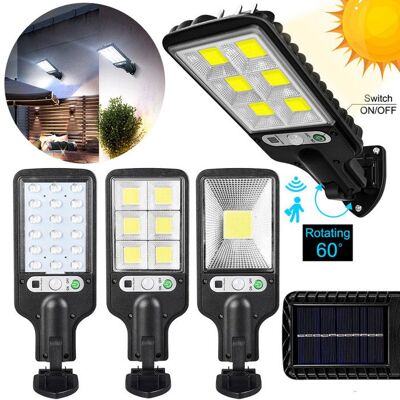 ROSNEK Lumiere Solaire Exterieur Détecteur de Mouvement IP65 Étanche LED Lampadaire Solaire Exterieur Projecteur 3 modes déclairage Noir - Publicité ROSNEK Lumiere Solaire Exterieur Détecteur de Mouvement IP65 Étanche LED Lampadaire Solaire Exterieur Projecteur 3 modes déclairage Noir - Publicité