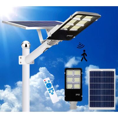 SERBASIC Solaires Lampadaire Exterieur avec Détecteur de Mouvement et Télécommande 6500K IP65 462 LED Éclairage de Sécurité Dextérieur Blanc - Publicité SERBASIC Solaires Lampadaire Exterieur avec Détecteur de Mouvement et Télécommande 6500K IP65 462 LED Éclairage de Sécurité Dextérieur Blanc - Publicité