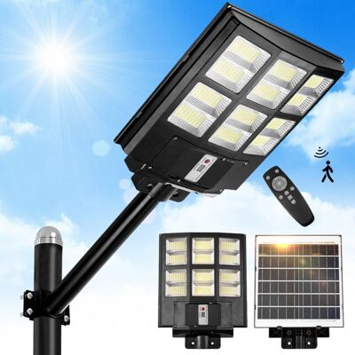 SERBASIC Lampadaire Solaire 576LED Extérieures avec Détecteur de Mouvement 40000lm 6500K IMPERMÉABLE IP65 pour Jardin Garage Noir - Publicité SERBASIC Lampadaire Solaire 576LED Extérieures avec Détecteur de Mouvement 40000lm 6500K IMPERMÉABLE IP65 pour Jardin Garage Noir - Publicité