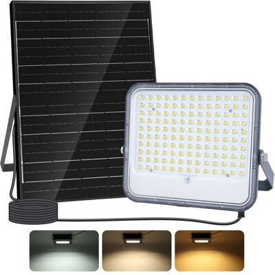 Aigostar Projecteur Solaire LED ExtérieurPanneau Solaire 3000/4000/6500K16000mAHIP66 Gris - Publicité Aigostar Projecteur Solaire LED ExtérieurPanneau Solaire 3000/4000/6500K16000mAHIP66 Gris - Publicité