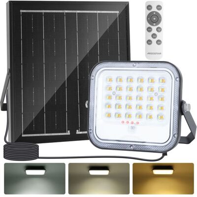Aigostar Projecteur Solaire LED ExtérieurPanneau Solaire 3000/4000/6500K4000mAHIP66 Gris - Publicité Aigostar Projecteur Solaire LED ExtérieurPanneau Solaire 3000/4000/6500K4000mAHIP66 Gris - Publicité