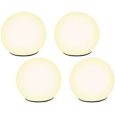 LUNARTEC Boule lumineuse - LED - Ø 9 cm - Solaire - Blanc - Extérieur Blanc - Publicité LUNARTEC Boule lumineuse - LED - Ø 9 cm - Solaire - Blanc - Extérieur Blanc - Publicité