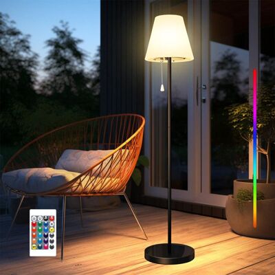 LAPAMAX Lampadaire solaire extérieur étanche avec capteur de lumièreIP66USB ou solaire charge14 couleurs RGBPour patio/jardin/piscine Noir - Publicité LAPAMAX Lampadaire solaire extérieur étanche avec capteur de lumièreIP66USB ou solaire charge14 couleurs RGBPour patio/jardin/piscine Noir - Publicité