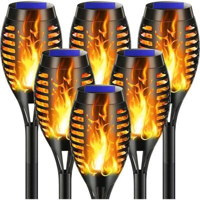 Lampe solaire extérieur - OTBACT - 6 pièces - Flamme réaliste - Blanc chaud - Étanche Blanc - Publicité Lampe solaire extérieur - OTBACT - 6 pièces - Flamme réaliste - Blanc chaud - Étanche Blanc - Publicité