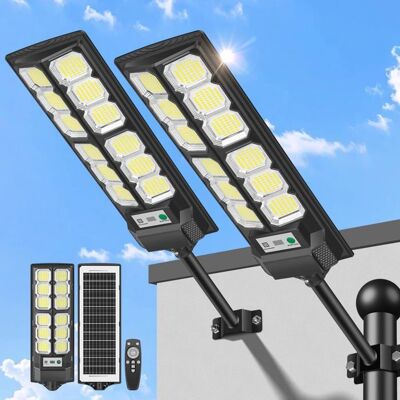 ZVVN Lampadaire Solaire LED 6500K avec Détecteur de Mouvement Télécommande IP65 Étanche Éclairage Jardin Garage Rue 2 Pièces Blanc - Publicité ZVVN Lampadaire Solaire LED 6500K avec Détecteur de Mouvement Télécommande IP65 Étanche Éclairage Jardin Garage Rue 2 Pièces Blanc - Publicité