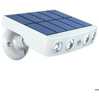 FAST LED TECHNOLOGY Lampe projecteur solaire extérieur étanche avec détecteur de mouvement - Panneau a recharge rapide Blanc - Publicité FAST LED TECHNOLOGY Lampe projecteur solaire extérieur étanche avec détecteur de mouvement - Panneau a recharge rapide Blanc - Publicité