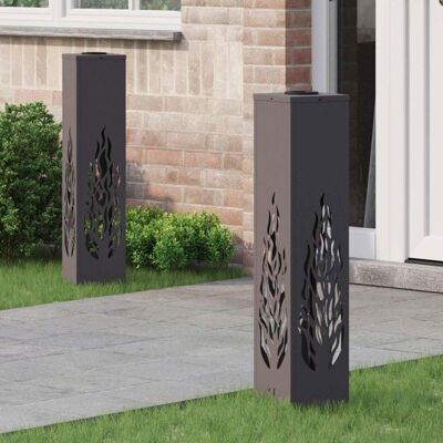 Balise solaire - borne solaire Vidaxl Lumière de chemin LED solaire 2 pcs Noir Acier laminé à froid Noir - Publicité Balise solaire - borne solaire Vidaxl Lumière de chemin LED solaire 2 pcs Noir Acier laminé à froid Noir - Publicité