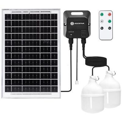 Aigostar- Ampoule solaire exterieur à suspendre 70W câble de 11M étanche IP65 Noir - Publicité Aigostar- Ampoule solaire exterieur à suspendre 70W câble de 11M étanche IP65 Noir - Publicité