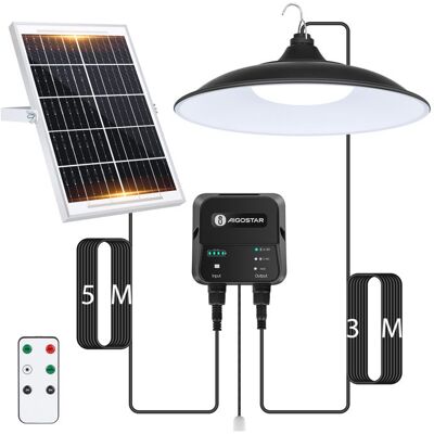 Aigostar Lampe Solaire Ext. 6000mAh Télécommande+Cordon Câble 8m IP65 Suspension Solaire Extérieur Noir - Publicité Aigostar Lampe Solaire Ext. 6000mAh Télécommande+Cordon Câble 8m IP65 Suspension Solaire Extérieur Noir - Publicité