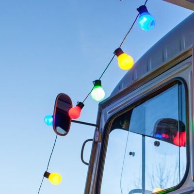 LIGHTS4FUN Guirlande Lumineuse 30 Globes LED Multicolores Intérieur et Extérieur - Publicité LIGHTS4FUN Guirlande Lumineuse 30 Globes LED Multicolores Intérieur et Extérieur - Publicité
