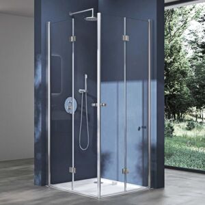 DOPORRO Cabine de douche d'angle Ravenna26K - Verre ESG sûr - Publicité DOPORRO Cabine de douche d'angle Ravenna26K - Verre ESG sûr - Publicité