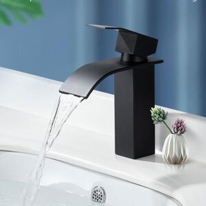 Robinet Salle de Bain Cascade Mitigeur de Lavabo Noir en Acier Inox pour Salle de Bain Design Moderne - HOMELODY Noir - Publicité Robinet Salle de Bain Cascade Mitigeur de Lavabo Noir en Acier Inox pour Salle de Bain Design Moderne - HOMELODY Noir - Publicité