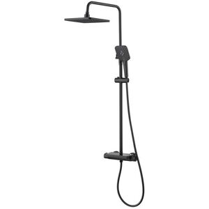 Auralum MAX Colonne de Douche Thermostatique - Inox Noir - 3 Modes Douchette à main - Haute Réglable 88-124 cm Noir - Publicité Auralum MAX Colonne de Douche Thermostatique - Inox Noir - 3 Modes Douchette à main - Haute Réglable 88-124 cm Noir - Publicité