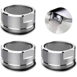 3 Pièces Mousseur Robinet avec Joint Détanchéité Pour Cuisine Salle de Bain - Argent (Diamètre extérieur 24MM) - Publicité 3 Pièces Mousseur Robinet avec Joint Détanchéité Pour Cuisine Salle de Bain - Argent (Diamètre extérieur 24MM) - Publicité