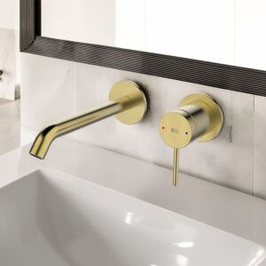 Lollipop Mitigeur Lavabo encastré - Or brossé - Essebagno Jaune - Publicité Lollipop Mitigeur Lavabo encastré - Or brossé - Essebagno Jaune - Publicité