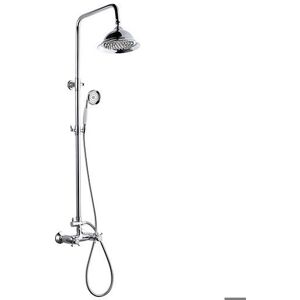 Edouard Rousseau – Colonne de Douche avec Robinetterie RÉTRO Thermostatique – Douchette 1 Jet – Flexible 150 m – Chromé Gris - Publicité Edouard Rousseau – Colonne de Douche avec Robinetterie RÉTRO Thermostatique – Douchette 1 Jet – Flexible 150 m – Chromé Gris - Publicité