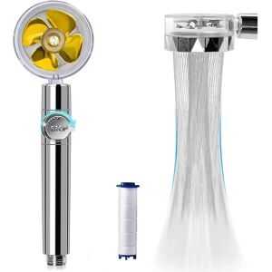 Pommeau de douche ALOVEZ - Filtres 3 niveaux - Haute pression - Anti calcaire - Or Jaune - Publicité Pommeau de douche ALOVEZ - Filtres 3 niveaux - Haute pression - Anti calcaire - Or Jaune - Publicité