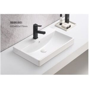 AC-DÉCO Vasque à poser en céramique blanche - L 60 x l 40 cm - Gamme Rita Blanc - Publicité AC-DÉCO Vasque à poser en céramique blanche - L 60 x l 40 cm - Gamme Rita Blanc - Publicité