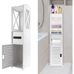 Armoire de salle de bain étanche avec tiroir en papier DAYPLUS armoire de rangement pour toilettes 80 x 20 x 18 cm Blanc - Publicité Armoire de salle de bain étanche avec tiroir en papier DAYPLUS armoire de rangement pour toilettes 80 x 20 x 18 cm Blanc - Publicité