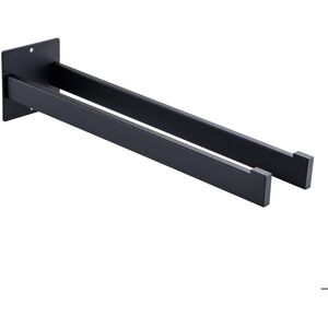 Porte-serviettes mural en Acier Inox - AURALUM - 40 cm - Noir - Sans Perçage Noir - Publicité Porte-serviettes mural en Acier Inox - AURALUM - 40 cm - Noir - Sans Perçage Noir - Publicité