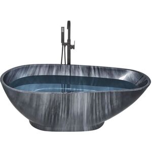 BELIANI Baignoire îlot noire 170 x 80 cm RIOJA Noir - Publicité BELIANI Baignoire îlot noire 170 x 80 cm RIOJA Noir - Publicité