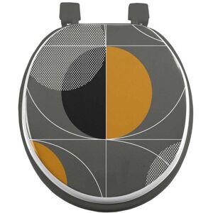 DOUCEUR D'INTERIEUR Abattant WC Imprimé Color Pop 47cm Gris Gris - Publicité DOUCEUR D'INTERIEUR Abattant WC Imprimé Color Pop 47cm Gris Gris - Publicité