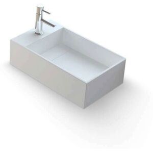 Ambra Manéa G - Lavabo rectangulaire suspendu ou sur plan - 50cm - Publicité Ambra Manéa G - Lavabo rectangulaire suspendu ou sur plan - 50cm - Publicité