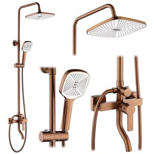 Colonne De Douche Rea Argus Kit De Douche Cuivre Brossé 32 x 105 x 144 cm - Publicité Colonne De Douche Rea Argus Kit De Douche Cuivre Brossé 32 x 105 x 144 cm - Publicité