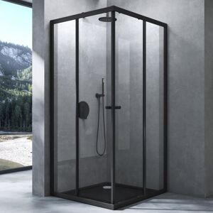 Mai & Mai® cabine de douche noir 90x75cm paroi de douche deux portes coulissantes verre trempé transparent RAV16K Noir - Publicité Mai & Mai® cabine de douche noir 90x75cm paroi de douche deux portes coulissantes verre trempé transparent RAV16K Noir - Publicité