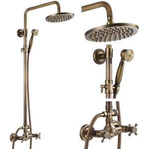 JUNSOTTOR Rétro Colonne de Douche de salle de bain Antique Douche Système Ensemble Mitigeur Pommeau de Douche à Effet de Pluie - Publicité JUNSOTTOR Rétro Colonne de Douche de salle de bain Antique Douche Système Ensemble Mitigeur Pommeau de Douche à Effet de Pluie - Publicité