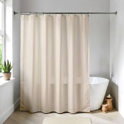 Rideau de Douche 180x200 cm - Tendance - Beige Beige - Publicité Rideau de Douche 180x200 cm - Tendance - Beige Beige - Publicité