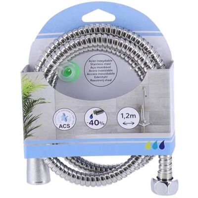 TENDANCE Tuyau de douche en acier inoxydable 120cm - Chrome - Publicité TENDANCE Tuyau de douche en acier inoxydable 120cm - Chrome - Publicité