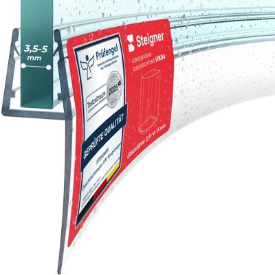 STEIGNER Joint flexible de douche 50 cm UK04 (1 pc.) - Joint courbé pour douche 1/4 de cercle ou arrondie avec porte 3 5-5 mm Bleu - Publicité STEIGNER Joint flexible de douche 50 cm UK04 (1 pc.) - Joint courbé pour douche 1/4 de cercle ou arrondie avec porte 3 5-5 mm Bleu - Publicité