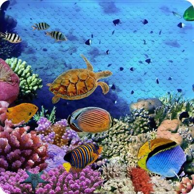 Sanilo Tapis de Douche 53 x 53 cm Tapis de Bain Antidérapant pour la Douche et la Baignoire - Ocean Bleu - Publicité Sanilo Tapis de Douche 53 x 53 cm Tapis de Bain Antidérapant pour la Douche et la Baignoire - Ocean Bleu - Publicité