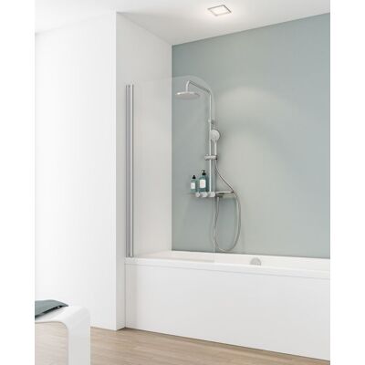 Schulte pare-baignoire 80x140 cm paroi de baignoire rabattable réversible verre 5 mm transparent alu-argenté - Publicité Schulte pare-baignoire 80x140 cm paroi de baignoire rabattable réversible verre 5 mm transparent alu-argenté - Publicité