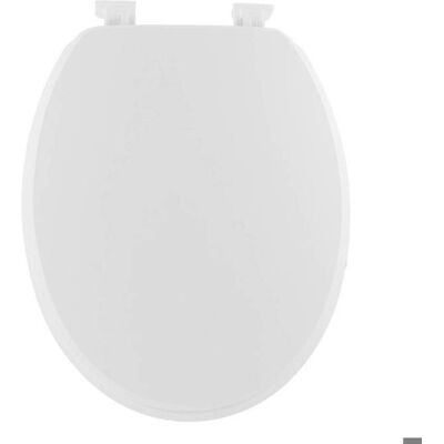 TENDANCE Siège WC MDF Blanc - 18 Pouces - Facile à installer - Publicité TENDANCE Siège WC MDF Blanc - 18 Pouces - Facile à installer - Publicité