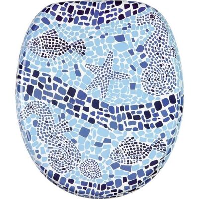 Couvercle de Toilette Mosaic World de Sanilo - Durable, Universel, Élégant - Publicité Couvercle de Toilette Mosaic World de Sanilo - Durable, Universel, Élégant - Publicité