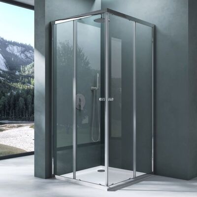 Mai & Mai Cabine de Douche Paroi de Douche avec Deux Portes Coulissantes Verre Trempé de Sécurité Transparent RAV16K-Plus 75x75cm Gris - Publicité Mai & Mai Cabine de Douche Paroi de Douche avec Deux Portes Coulissantes Verre Trempé de Sécurité Transparent RAV16K-Plus 75x75cm Gris - Publicité